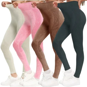2 Pack High Waisted Sexy Seamless Yoga Leggings