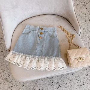 3-12 year old girl's short skirt summer