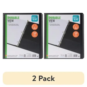 Binder 2 Pack 1/2 Inch D Ring 120 Sheet Capacity